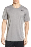 Nike Dri-fit Legend T-shirt In Carbon Heather/ Black