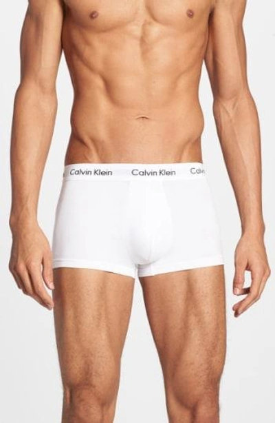 Calvin Klein 3-pack Stretch Cotton Low Rise Trunks In White
