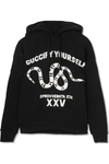 GUCCI Oversized printed cotton-jersey hoodie