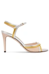 GUCCI Metallic and patent-leather sandals