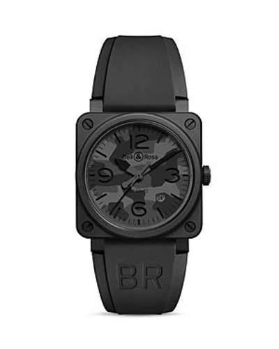 Bell & Ross Camouflage Ceramic Automatic Watch In Grey