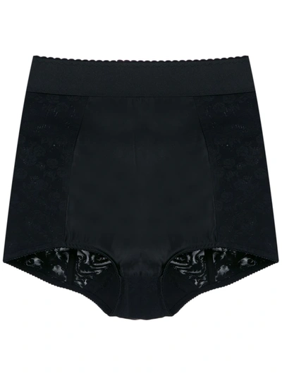 Dolce & Gabbana Corset Culotte Briefs In Black