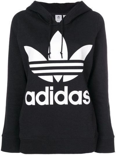 Adidas Originals Trefoil Hoodie In Black