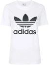 Adidas Originals Adicolor Trefoil Boxy Graphic T-shirt In White