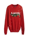 AMIRI Alligator crew neck sweatshirt,MKCRWALGRED