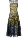 Talbot Runhof Lace Gown In Multicolour