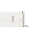 SAINT LAURENT SAINT LAURENT MONOGRAM CHAIN WALLET - WHITE,393953BOW0212667600