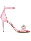 EMILIO PUCCI GEMSTONE BOW FRONT SANDALS,81CE8081X4012443170