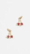 ARIEL GORDON JEWELRY 14K RUBY CHERRY BOMB STUDS