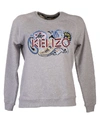 KENZO GREY EMBROIDERED SWEATSHIRT,10492441