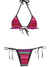 Amir Slama Panelled Triangle Bikini Set In Multicolour