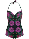 AMIR SLAMA FLORAL PRINT SWIMSUIT,1021112400554