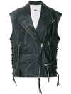 MM6 MAISON MARGIELA SLEEVELESS BIKER JACKET,S32FB0054SX998112655861