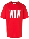 MSGM MSGM WOW T-SHIRT - RED,2440MM14218429912674002