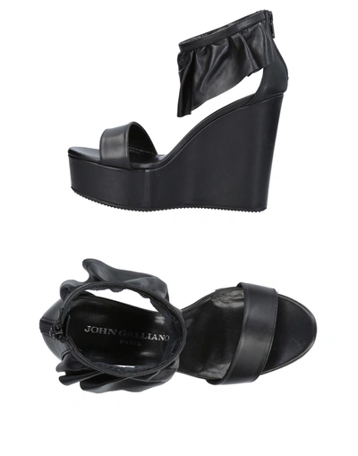 John Galliano Sandals In Black