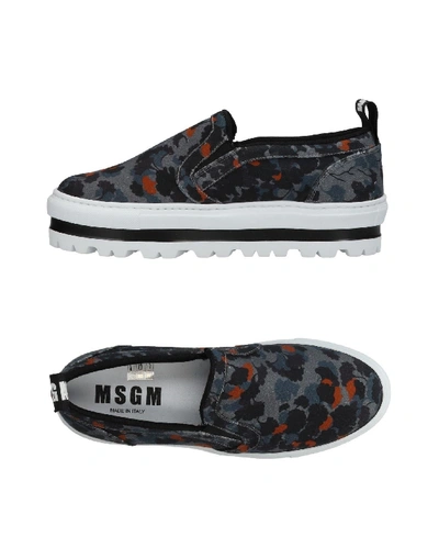 Msgm Trainers In Slate Blue