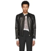 MAISON MARGIELA MAISON MARGIELA BLACK LEATHER CLASSIC FIVE-ZIP JACKET,S50AM0326 SY0941