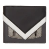 FENDI Black & Grey 'Bag Bugs' Wallet,7M0169 8FJ