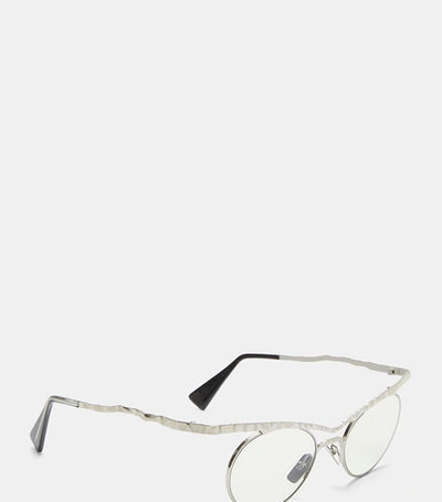 Kuboraum Mask H53 Chiselled Sunglasses In Silver