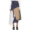 JW ANDERSON JW ANDERSON NAVY PATCHWORK SKIRT,SK46WR18