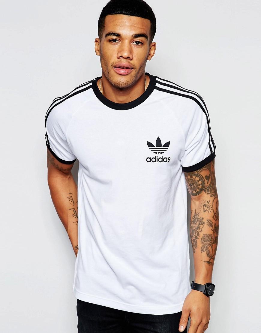 white adidas california t shirt