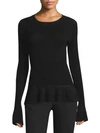 MICHAEL MICHAEL KORS Stitch Textured Bell-Sleeve Top