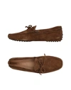 Tod's Man Loafers Chocolate Brown Size 8 Leather In Cocoa