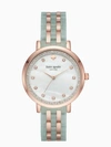 KATE SPADE MONTEREY MINT AND ROSE GOLD-TONE BRACELET WATCH,ONE SIZE
