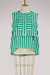 MAISON RABIH KAYROUZ STRIPED SLEEVELESS TOP,B811/POPLIN/310