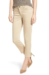 Ag Prima Mid Rise Cropped Cigarette Jeans In Mineral Veil In Sulfur Sand Dune