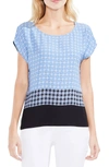 VINCE CAMUTO VERANDA TILE PRINT TOP,9128064