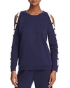 HONEY PUNCH SNAP-SLEEVE SWEATSHIRT,7IT4486E-BL