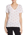 Rails Cara Heart Print Tee In Lipstick Hearts