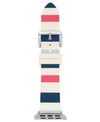 KATE SPADE KATE SPADE NEW YORK MULTICOLORED STRIPED SILICONE APPLE WATCH STRAP