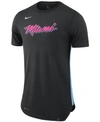 NIKE MEN'S MIAMI HEAT ALTERNATE HEM SHORT SLEEVE T-SHIRT