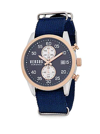 Versus Men's Stainless Steel And Strap Watch In Blue