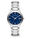 BURBERRY CHECK STAMPED STAINLESS STEEL WATCH,0400093832504