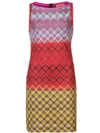 MISSONI MISSONI COLOURBLOCK MINI SHIFT DRESS - RED,21014012675488