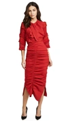 PREEN BY THORNTON BREGAZZI GINGER RUCHED DRESS