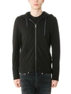 James Perse Vintage Cotton French Terry Zip Hoodie In Black