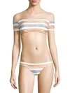 VIX BY PAULA HERMANNY Striped Off-the-Shoulder Bikini Top