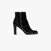 CHRISTIAN LOUBOUTIN CHRISTIAN LOUBOUTIN BLACK ADOX 85 LEATHER ANKLE BOOTS,1180407BK5T12545153