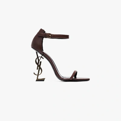 Saint Laurent Brown Opyum 110 Leather Sandals