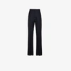 Thom Browne Seamed Elastic Stripe Skinny Wool Trouser In Blue