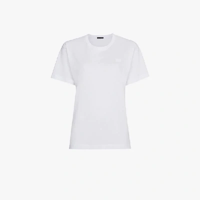 Acne Studios White T Shirt With Tonal Patch