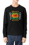 GUCCI Logo Print Crewneck Sweatshirt,454569X5J57