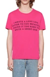 GUCCI GUCCY LOVE LETTER GRAPHIC T-SHIRT,493117X3I86