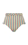 SOLID & STRIPED THE LESLIE RUFFLED HIGH WAIST BIKINI BOTOM,6337 ID FOR THE CITY OF MARRAKECH 045