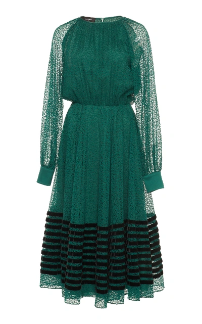 Rochas Long Sleeve Dress In Green