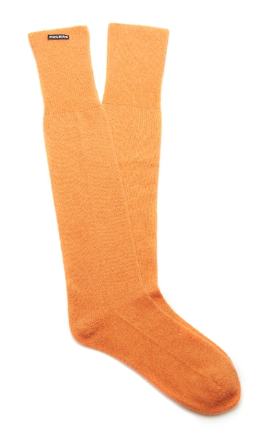 Rochas Calzino Cashmere Sock In Orange